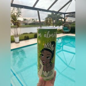 Green Princess Tumbler with Straw